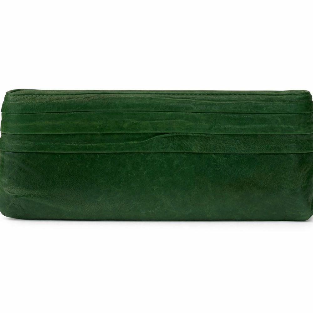 Lauren Merkin Vintage Leather Green Clutch